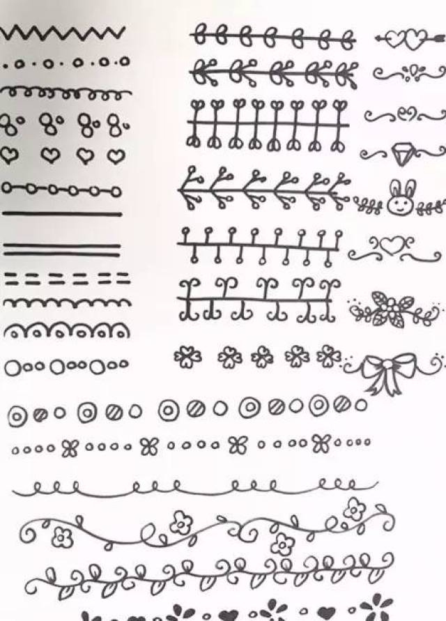 分框(画线) (1)基础的线条分割 (2)分框:画各种各样的边框作分.