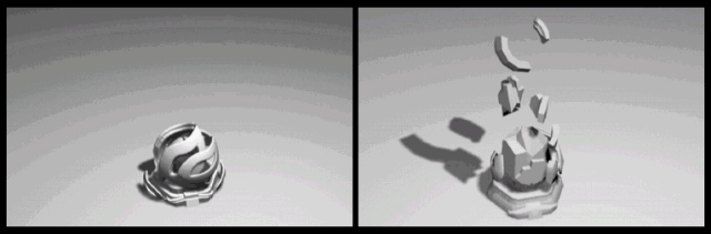 下面这个是防御塔的动态图,还有防御塔被摧毁时候的样子.