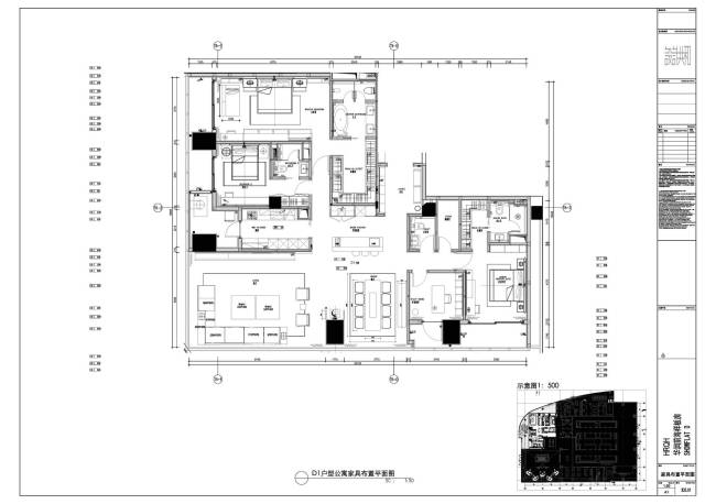 338㎡大平层设计,沉稳典雅,低调奢华(有cad图纸)