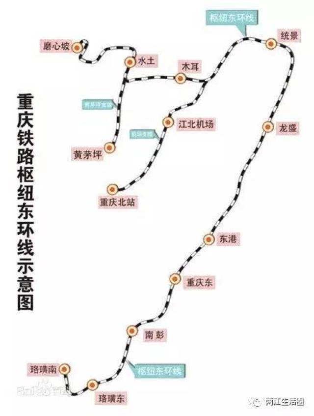 连接龙盛,鱼复工业园的铁路——重庆铁路枢纽东环线