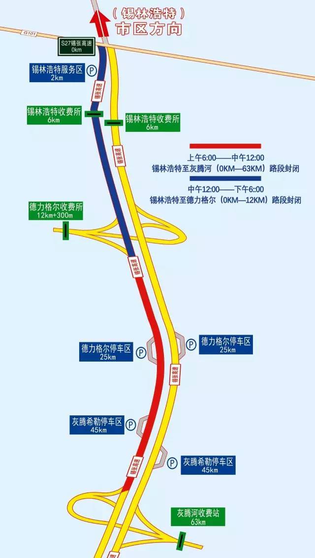 【注意】s27锡张高速公路路段道路封闭提示