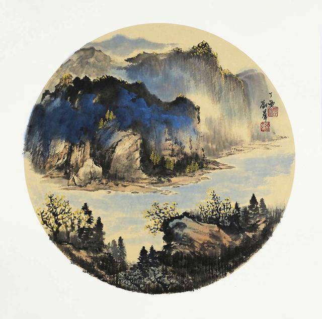 艺术家刘群国画山水赏析:独特的艺术语言,纯美的山水画面