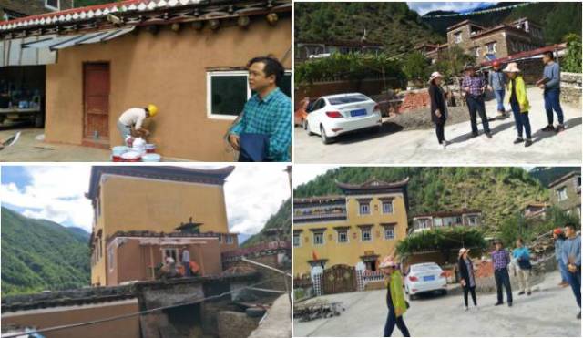 由副县长朱训带队,县住建局工作人员,八角楼乡干部,帕姆岭村两委班子