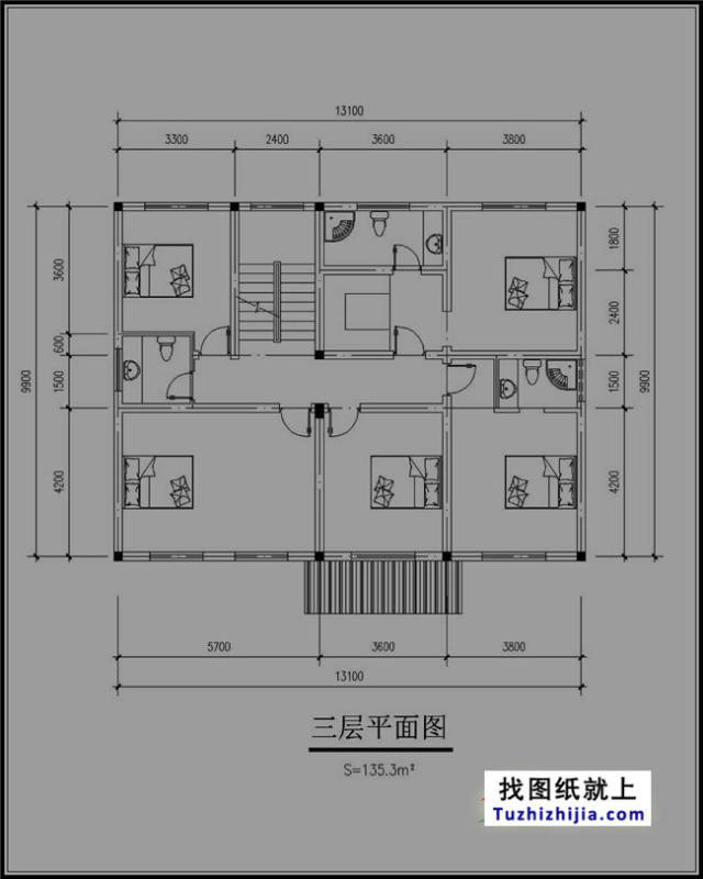 140平方米新农村四层房屋设计图纸,在农村建在合适不过了!