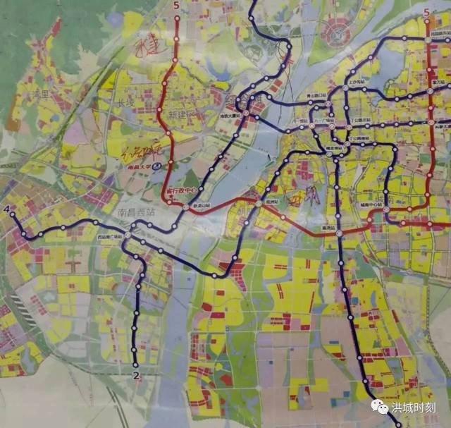 南昌城市轨道交通五号线规划多个版本流出!二号线最终