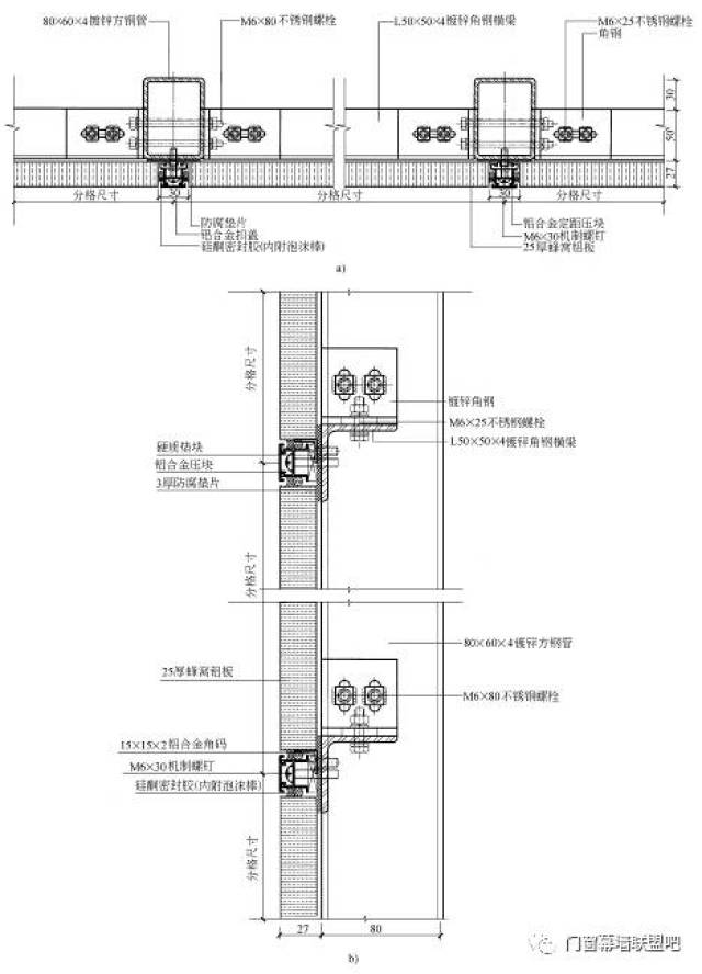 铝板幕墙,石材幕墙,玻璃幕墙施工节点做法100多张详图