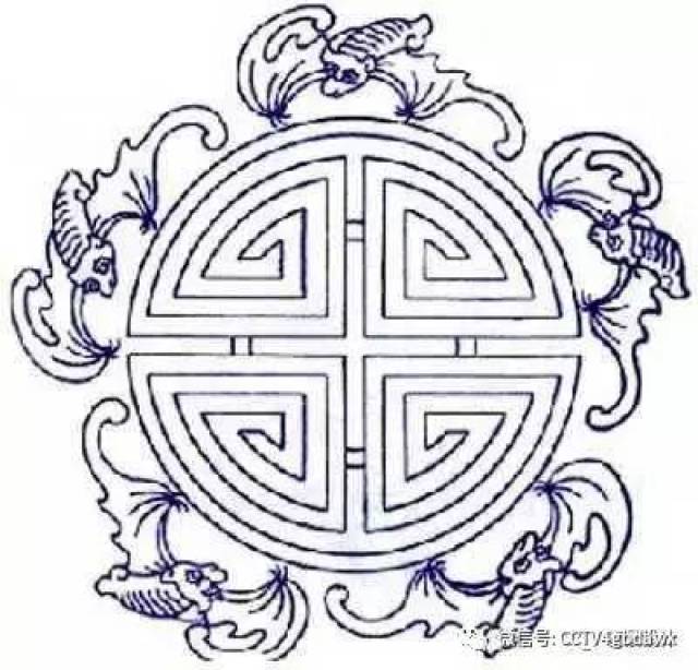 五只蝙蝠围寿字