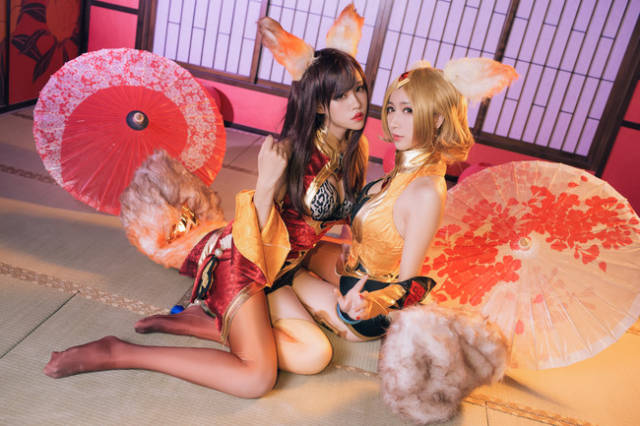 《王者荣耀》双生妲己,两美女互撩让老司机也脸红