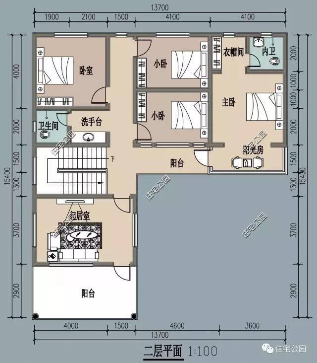 户型四:11米8米,不到一百平米宅,照样建个好房子.