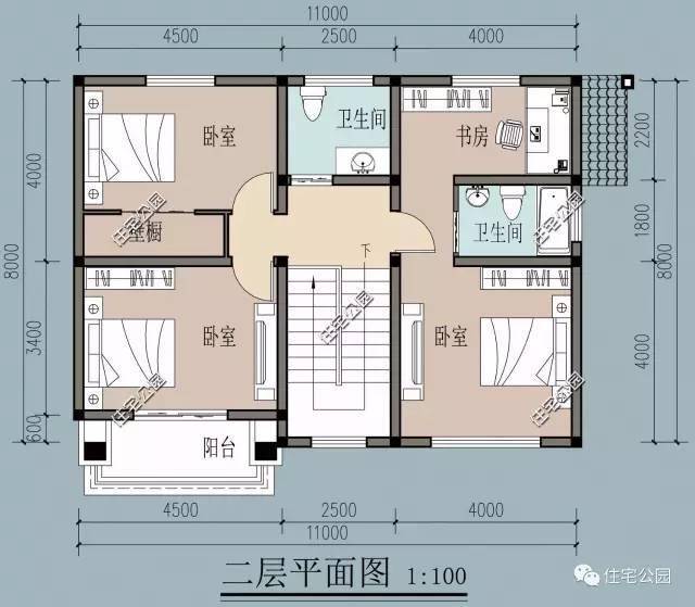 农村这样自建房,6套2层户型含平面图,新中式现代简欧全包括