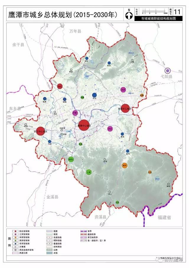 规划2030年,鹰潭市域总人口为170,城镇人口为128,城镇化水平