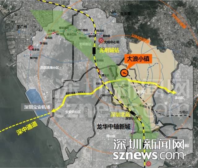 大浪时尚创意小镇位于深圳市龙华区大浪街道,申报面积约776公顷,核心