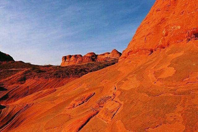 红砂岩印迹,靖边龙洲丹霞地貌纪实