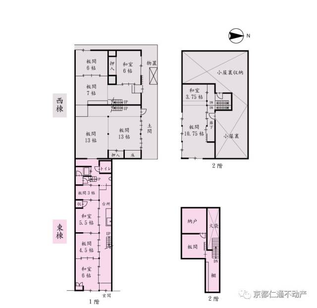 御所皇宫附近绝佳可运营民宿的百年老京町屋售价297万