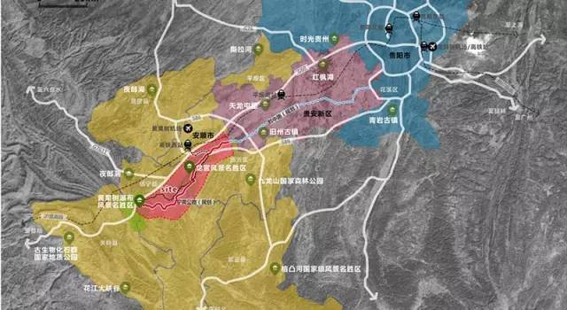 黄果树机场十分钟左右的车程,毗邻国家级贵安新区,距贵阳龙洞堡机场1