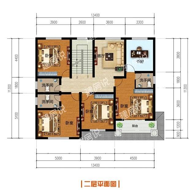 3套三层农村别墅户型,年轻人就喜欢这样的房子,带平面