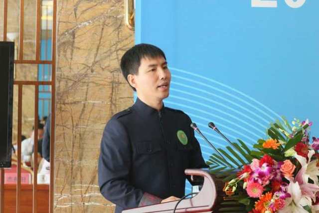 北京市武术运动协会少儿武术研究会常务会长兼秘书长 王天明先生致辞.