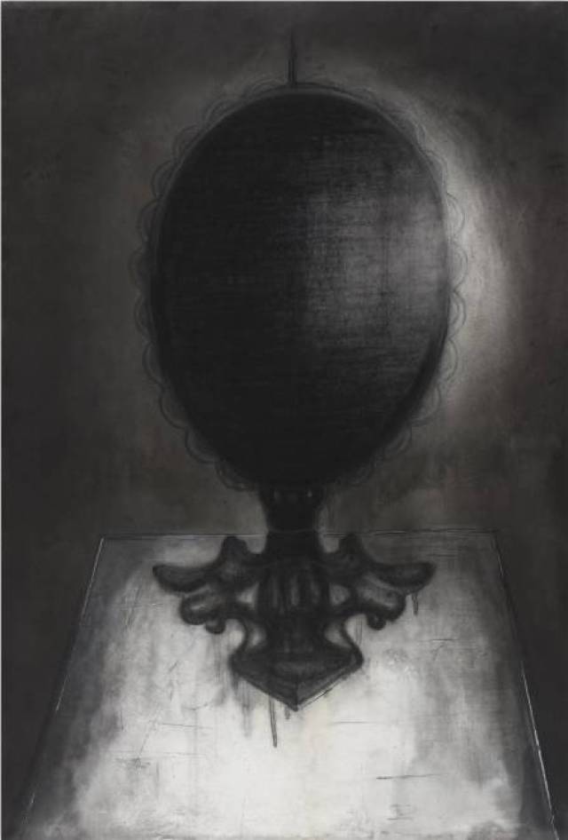 《镜面.1 》90cm×60cm 纸本水墨 2017年