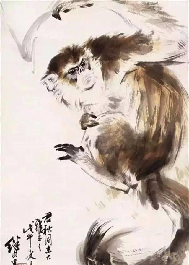 "当代画圣"刘继卣写意画猴,形神俱足,活灵活现