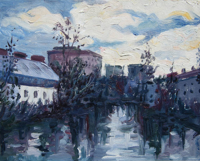 油画《雨后》30X36CM 画家介绍