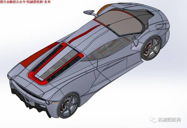 【汽车轿车】简易ferrari f90跑车模型3d图纸 solidworks设计 附step