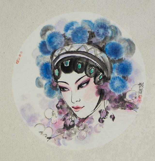 艺术家殷芳工笔人物画赏析:气若幽兰百媚生