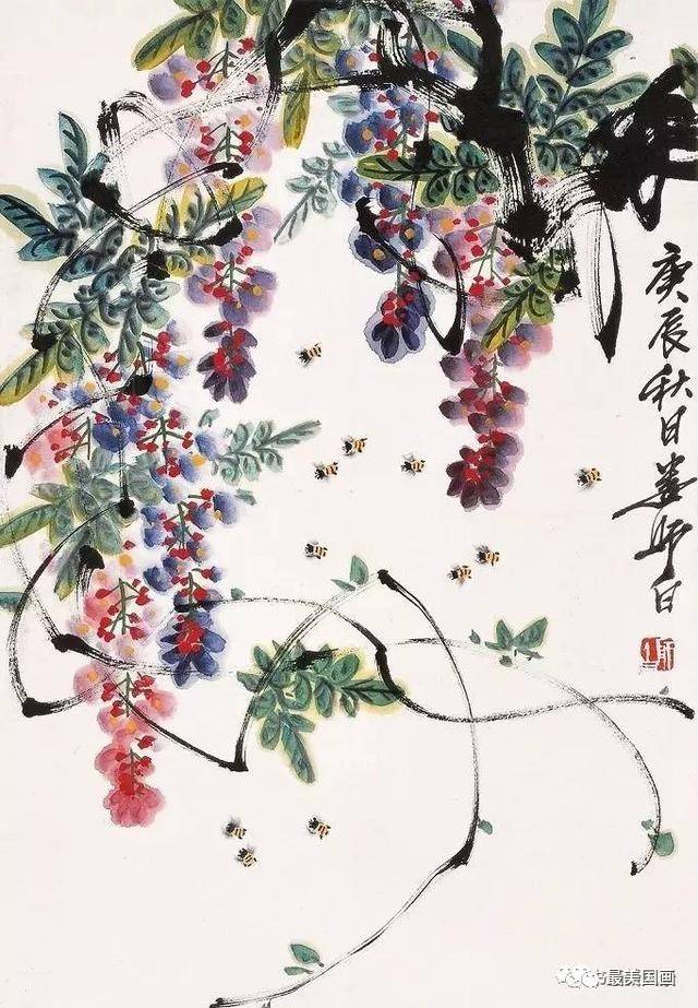 娄师白画紫藤精品18幅!