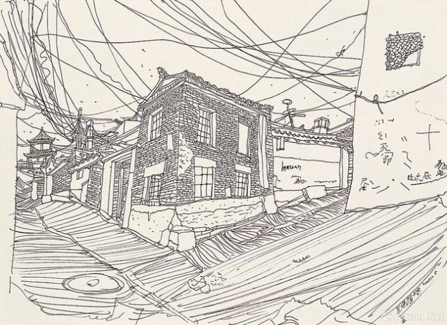 榆林万佛巷 24*33cm 纸本作品 2007年作