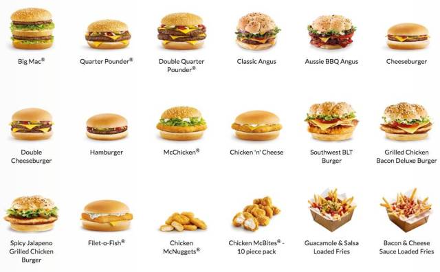 麦当劳菜单逐一学:汉堡类