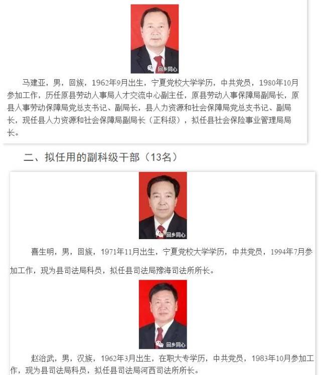 【公示】中共同心县委员会干部任前公示公告(第2号),董占平拟任下马关