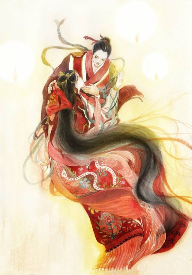 烂指的古风插画:主仙侠山海经类