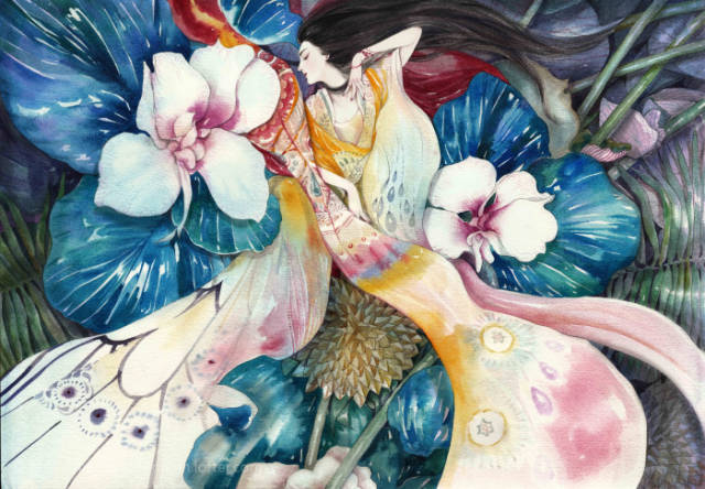 烂指的古风插画:主仙侠山海经类