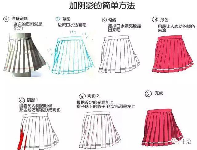不会画百褶裙?这一次让你直接学会各种百褶裙画法,赶紧get!get~!
