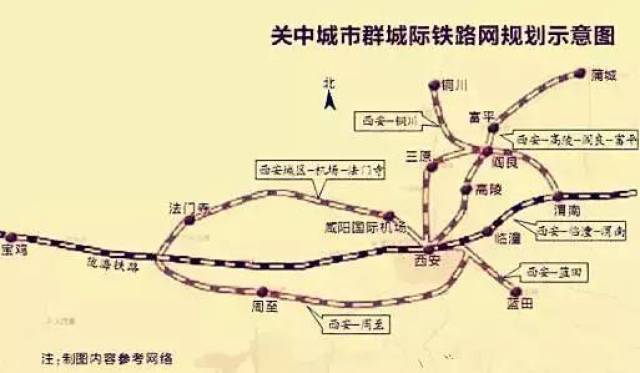 "西安咸阳机场-法门寺"城际铁路,起于"西安咸阳国际机场",经行礼泉