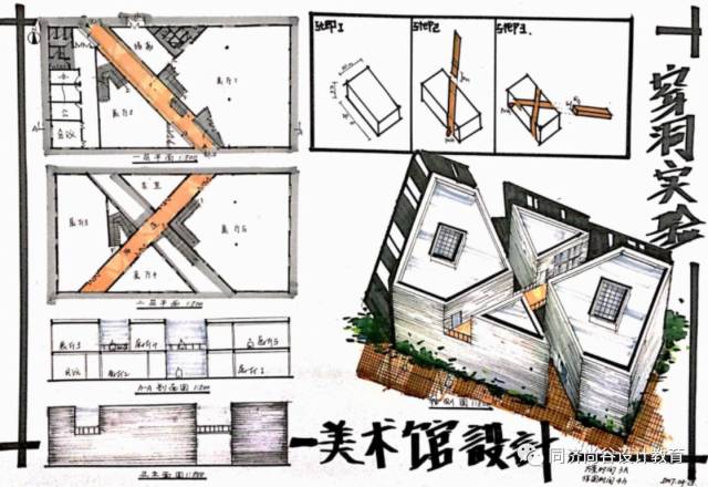 分析图可以通过剖面,室内透视图,剖轴测等方式表达,可能