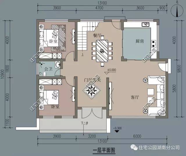 实用农村户型,11x13米简约现代别墅(全图 预算 视频展示)