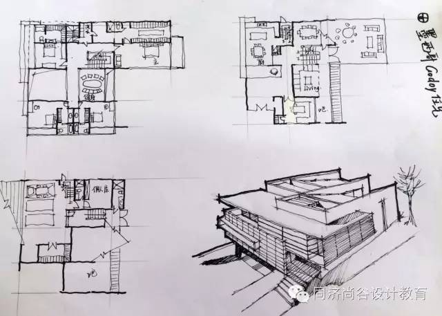 【声谷】一个能用到快题中去的住宅案例