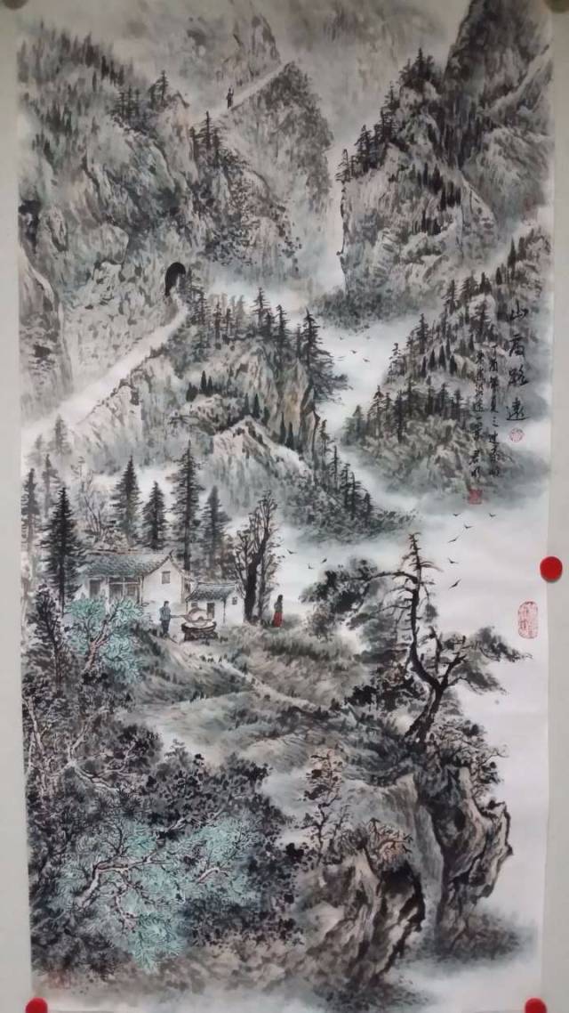 陕西著名画家杨君明山水画作品欣赏