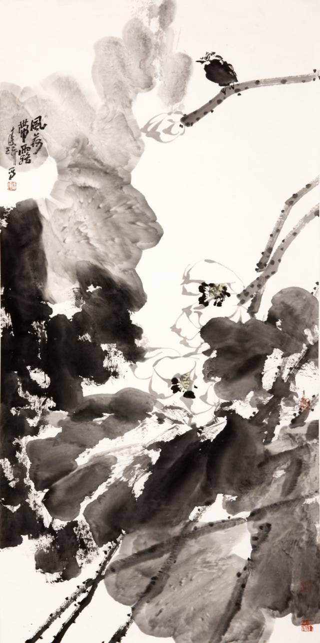 泼墨荷塘 淋漓酣畅_著名画家李辉作品赏析