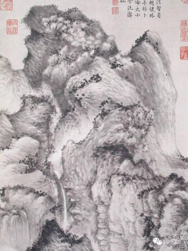 山水画基础技法:名家山石的各种画法及皴法详解