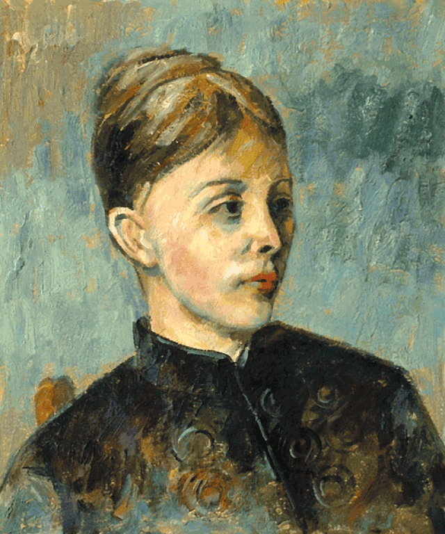 1885 塞尚夫人的肖像   portrait de madame cezanne