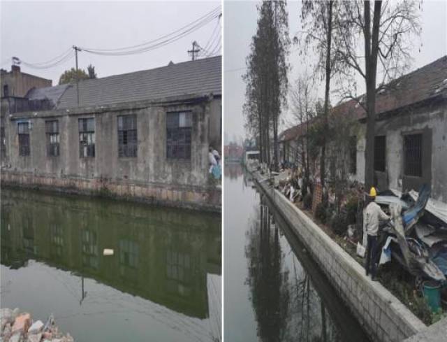 松江区新桥镇杨浜河南侧,上海惠博塑料制品厂拆除1处162平方米