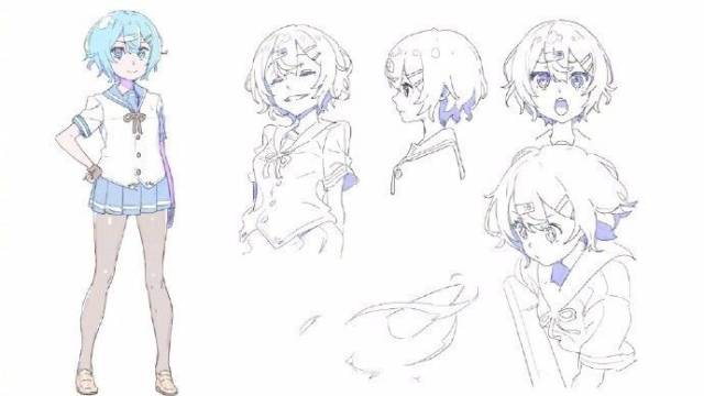 【素材资源】动漫水彩女孩子的动作参考