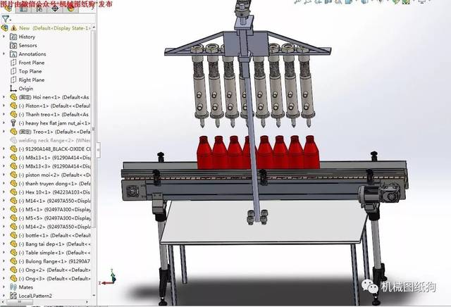 【非标数模】8头液体灌装机模型3d图纸 solidworks设计