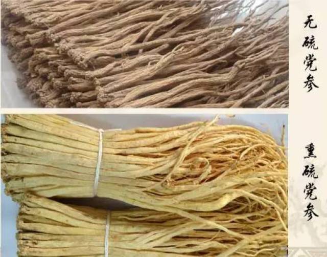 党参熏硫品鉴别