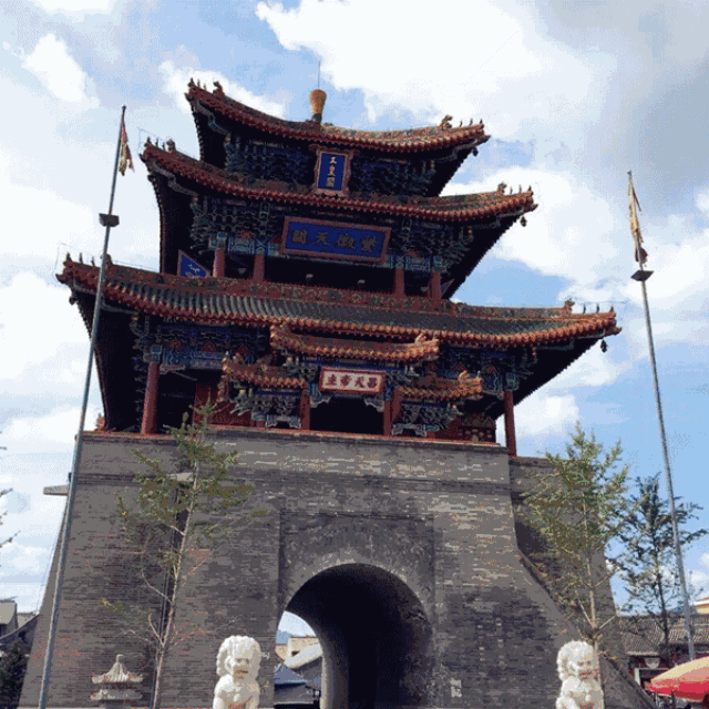 壁纸 城楼 建筑 旅游 寺 600_600 gif 动态图 动图