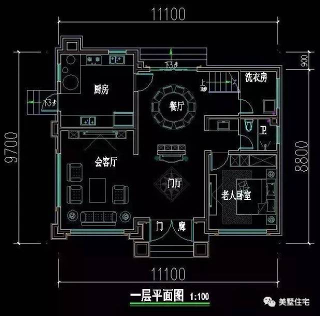 3层农村别墅,落地窗配上镂空客厅,这才是别墅该有的样子