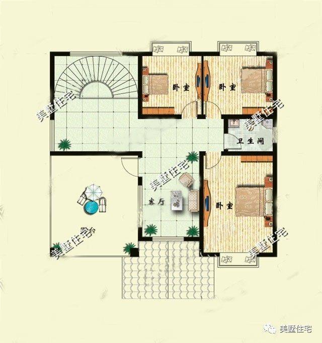 带堂屋,柴火房,旋转楼梯,挑空客厅的3层农村别墅,符合