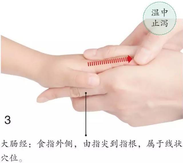 从指根到指尖方向来回清补大肠经15 分钟.