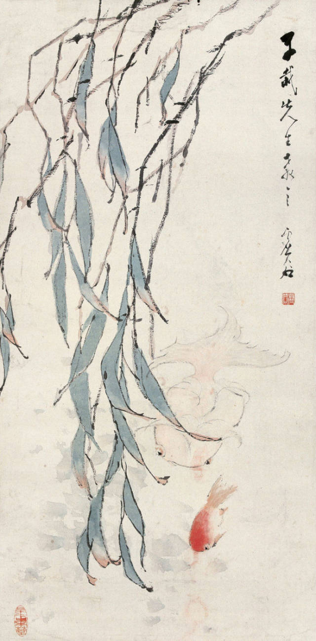 八七六年[山水册](赠高邕之),一八八一(辛巳)[杂画册](上海博物馆藏)